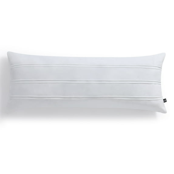 My Texas House Rosealinn 14" x 36" Bright White Velvet Oblong Decorative Pillow