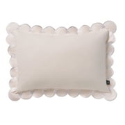 My Texas House 14" x 20" Pink Scallop Embroidered Hearts Cotton Decorative Pillow Cover