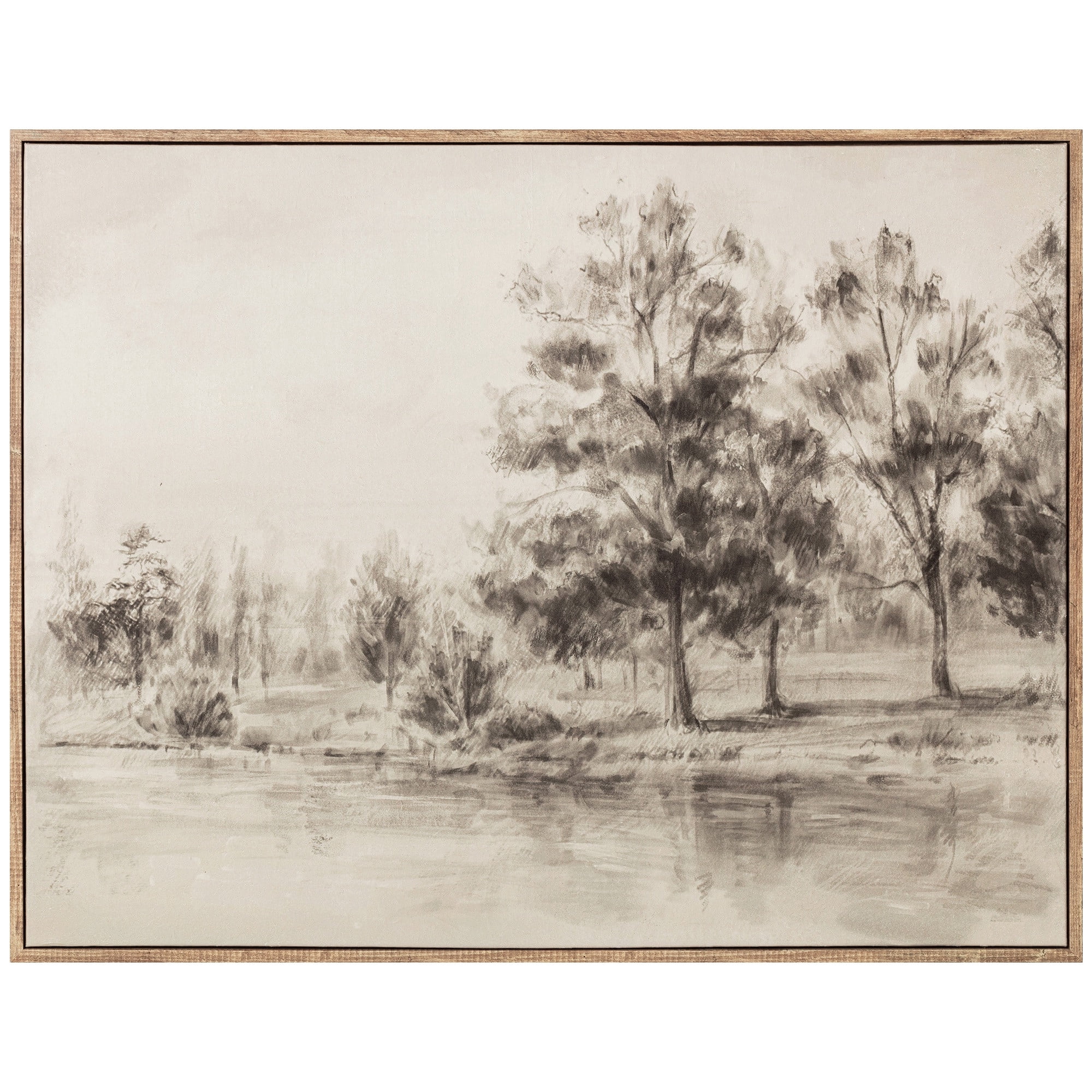 My Texas House Sepia Landscape Vintage Framed Art 36x28