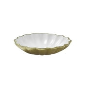 My Texas House Ivory Enamel Metal Decorative Bowl, 10 in x 2 in