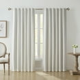 thumbnail image 1 of My Texas House Solid Ivory Rod Pocket Back Tab Blackout Curtain Panel, 52" x 84", 1 of 8