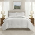 thumbnail image 1 of My Texas House Stria 3-Piece Bright White Seersucker Comforter Set, King, 1 of 5