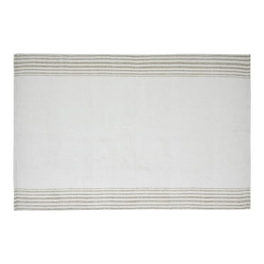 My Texas House Stripe Ivory/Taupe Layering Polyester Indoor/Outdoor Area Rug, 24" x 36"