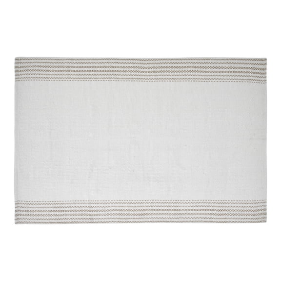 My Texas House Stripe Ivory/Taupe Layering Polyester Indoor/Outdoor Area Rug, 24" x 36"