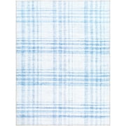 My Texas House Sutton Blue Plaid Indoor Washable 5' x 8' Area Rug