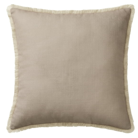 My Texas House Tan Fringe 18" x 18" Outdoor Pillow
