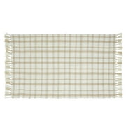 My Texas House Tan Plaid Indoor/Outdoor Layering Rug, 24" x 38"