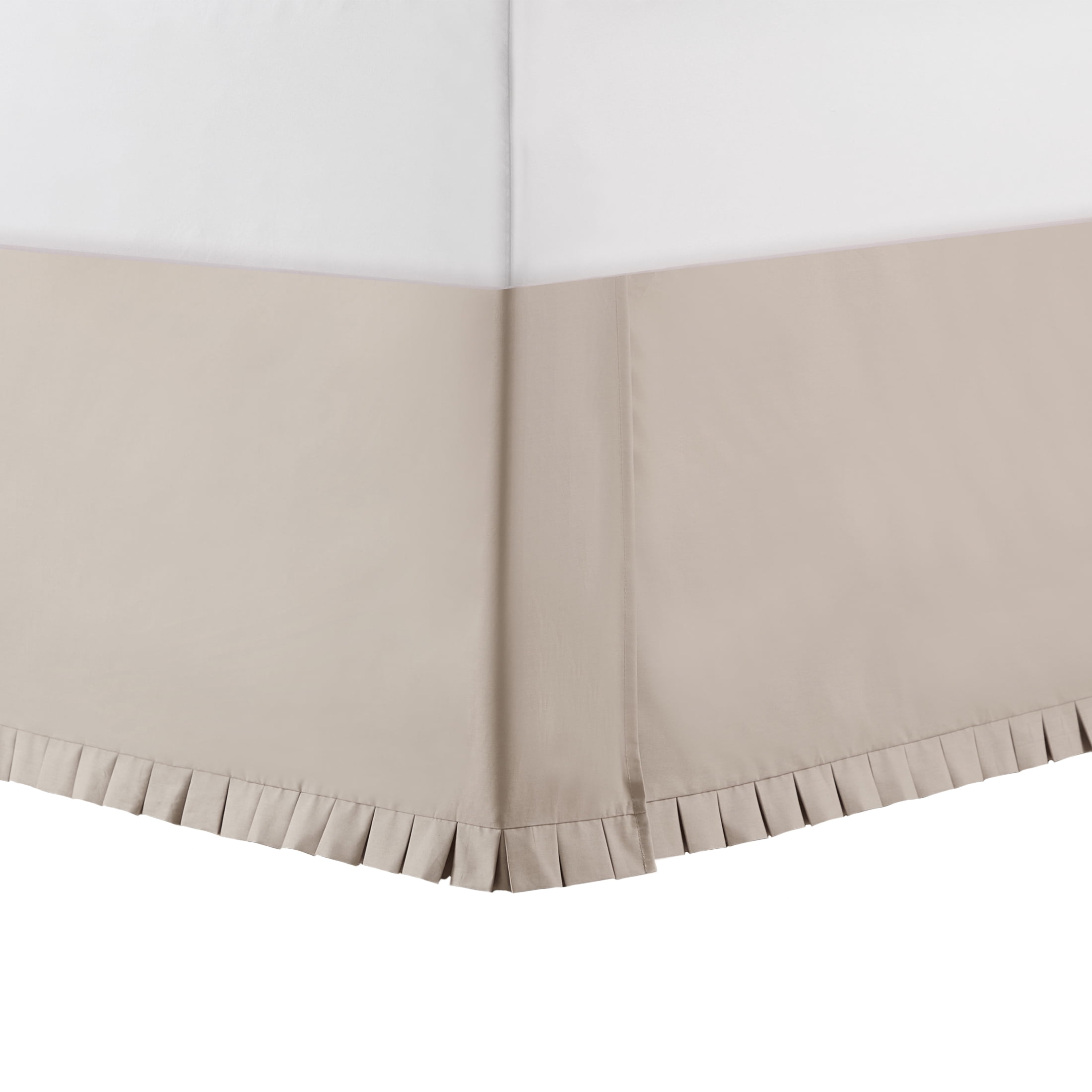 My Texas House Taupe Box Pleat Bedskirt Cotton Bed Skirt, King