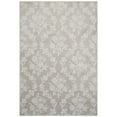 thumbnail image 1 of My Texas House Taupe Flower Damask Machine Washable Indoor Area Rug, 8'10" x 12', 1 of 5
