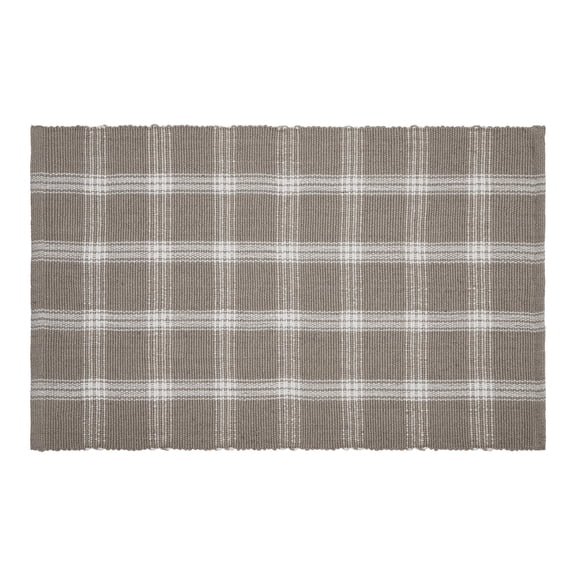 My Texas House Taupe Tanner Check Indoor/Outdoor Layering Rug, 24" x 38"