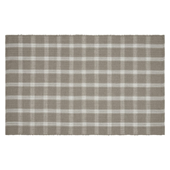 My Texas House Taupe Tanner Check Indoor/Outdoor Layering Rug, 38" x 58"