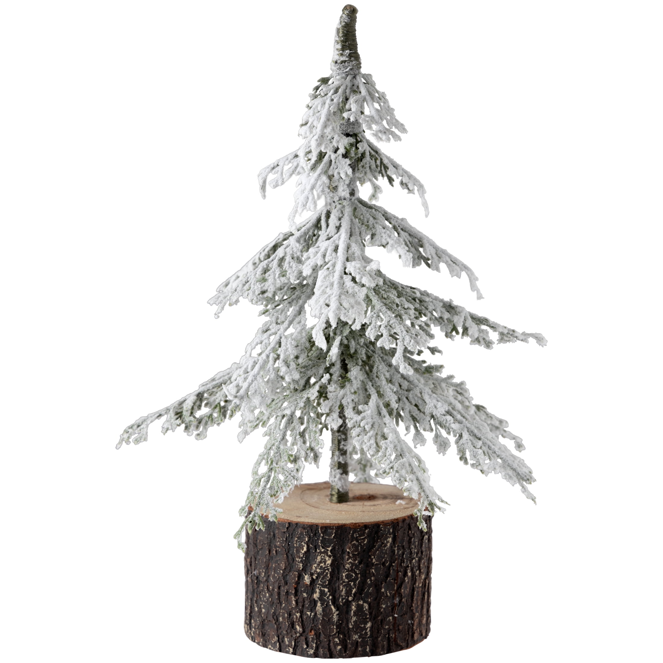 My Texas House Flocked Downswept Pine Tree Decoration, Green 13 in