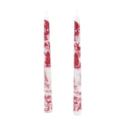 My Texas House Vintage Christmas 10 in Red & White Taper Candles, Unscented, 2 Count