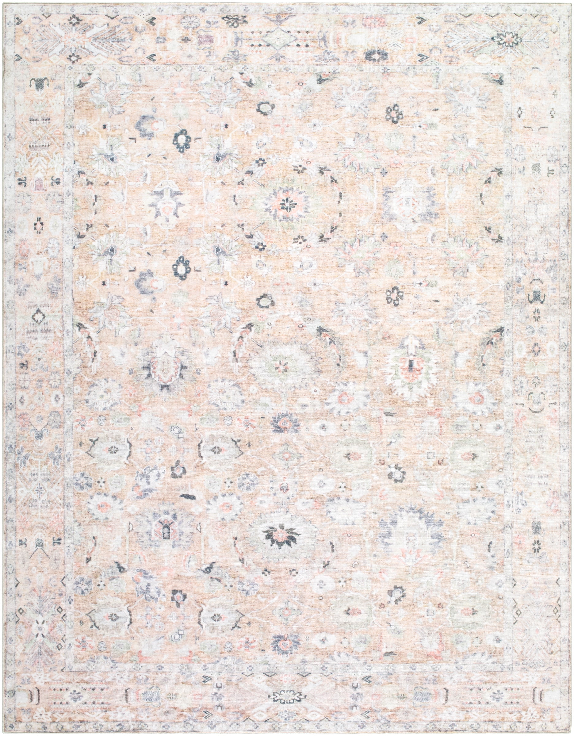 My Texas House Washable Everly Cream 7'6" x 9'5" Washable Area Rug