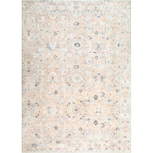 My Texas House Washable Everly Cream Washable Area Rug