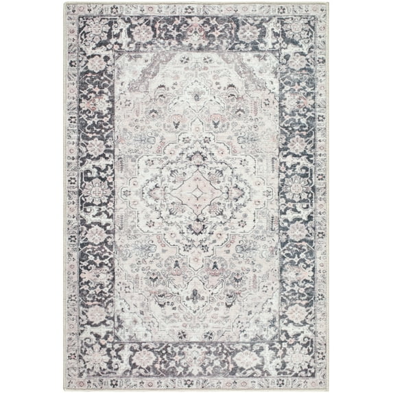 My Texas House Washable Laine Beige 2' x 2'11" Washable Accent Rug