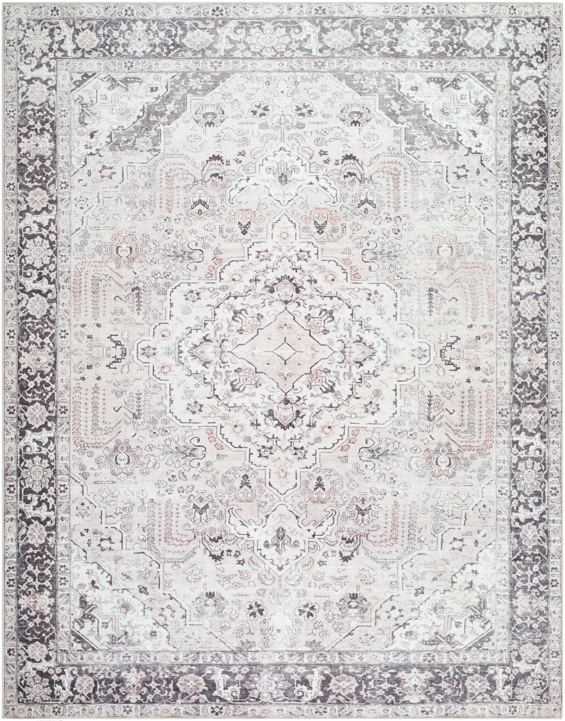 My Texas House Washable Laine Beige 7'6" x 9'5" Washable Area Rug