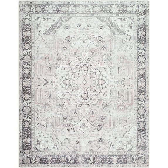 My Texas House Washable Laine Beige 7'6" x 9'5" Washable Area Rug