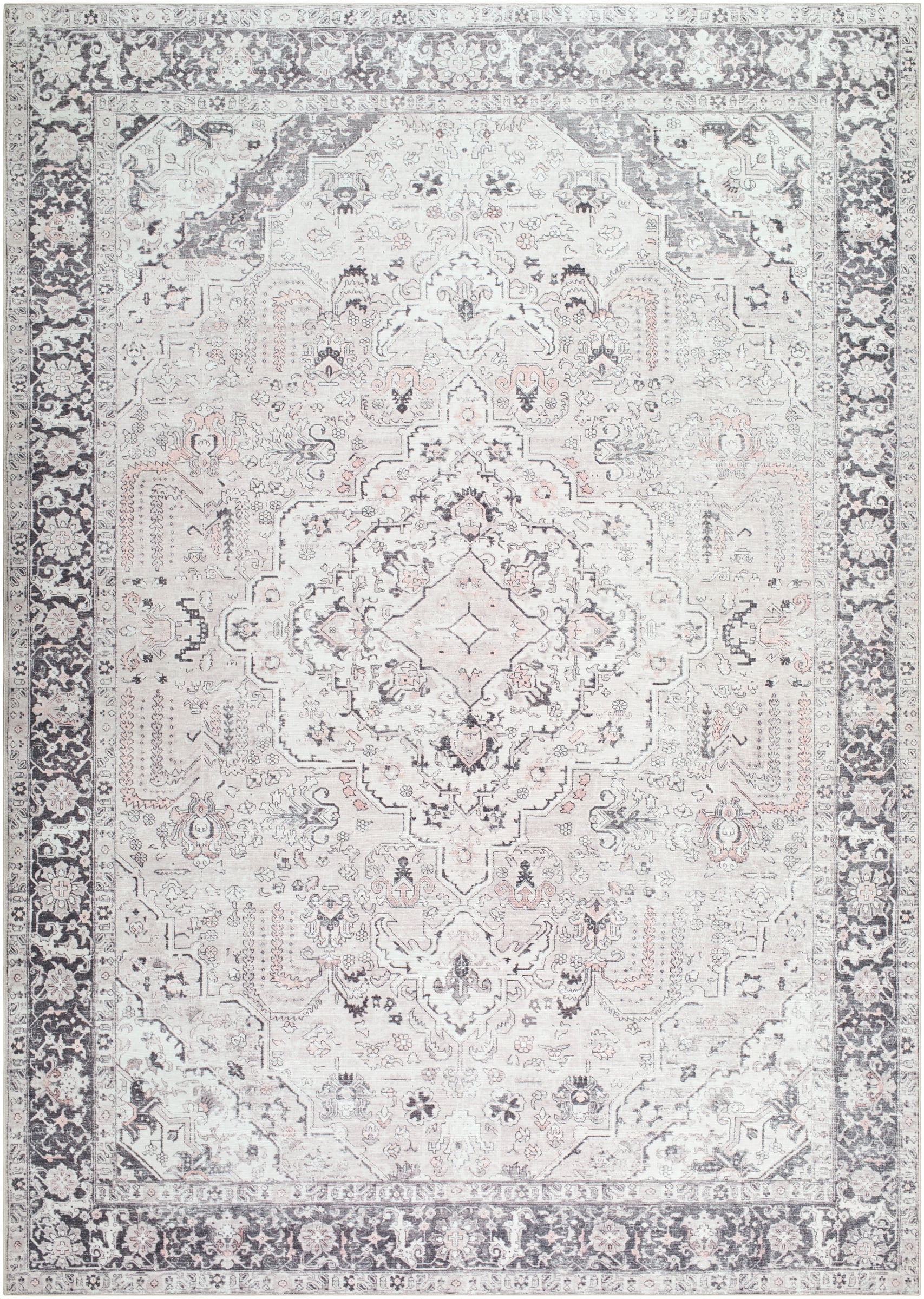 My Texas House Washable Laine Beige 8'10" x 12' Washable Area Rug