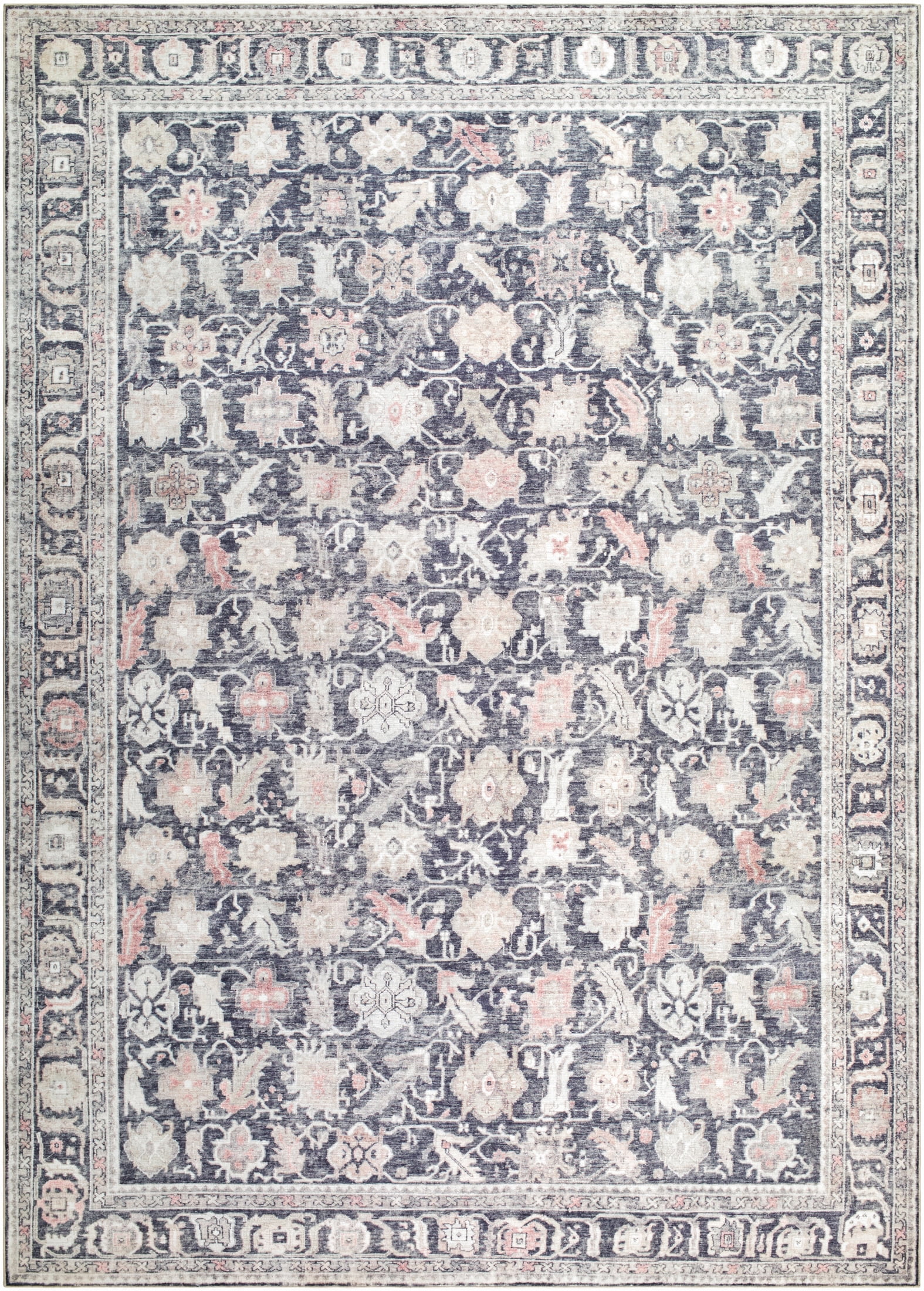 My Texas House Washable Lennon Brown 8'10" x 12' Washable Area Rug