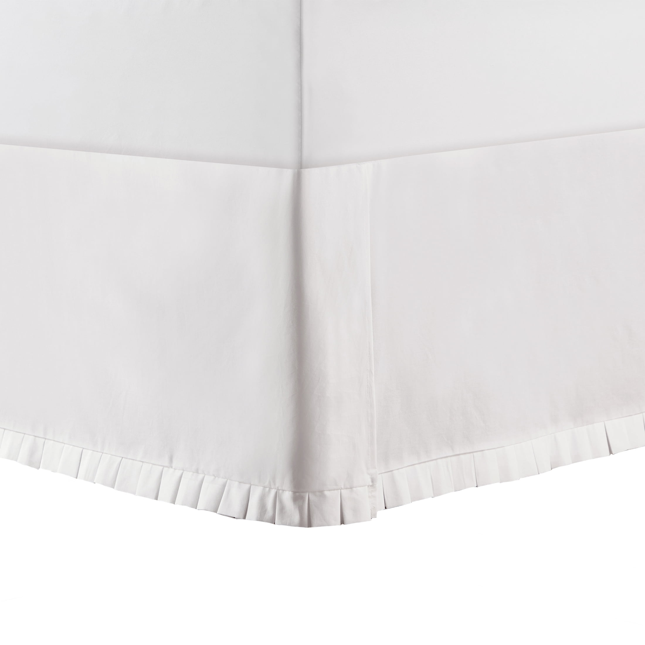 My Texas House White Box Pleat Bedskirt Cotton Bed Skirt, Twin