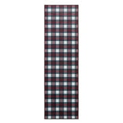 My Texas House White/Red Plaid Faux Fur Washable Indoor Runner Rug, 2' x 7'