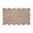 thumbnail image 1 of My Texas House Whitney Taupe Scallop Cotton Bath Rug, 20" x 32", 1 of 5