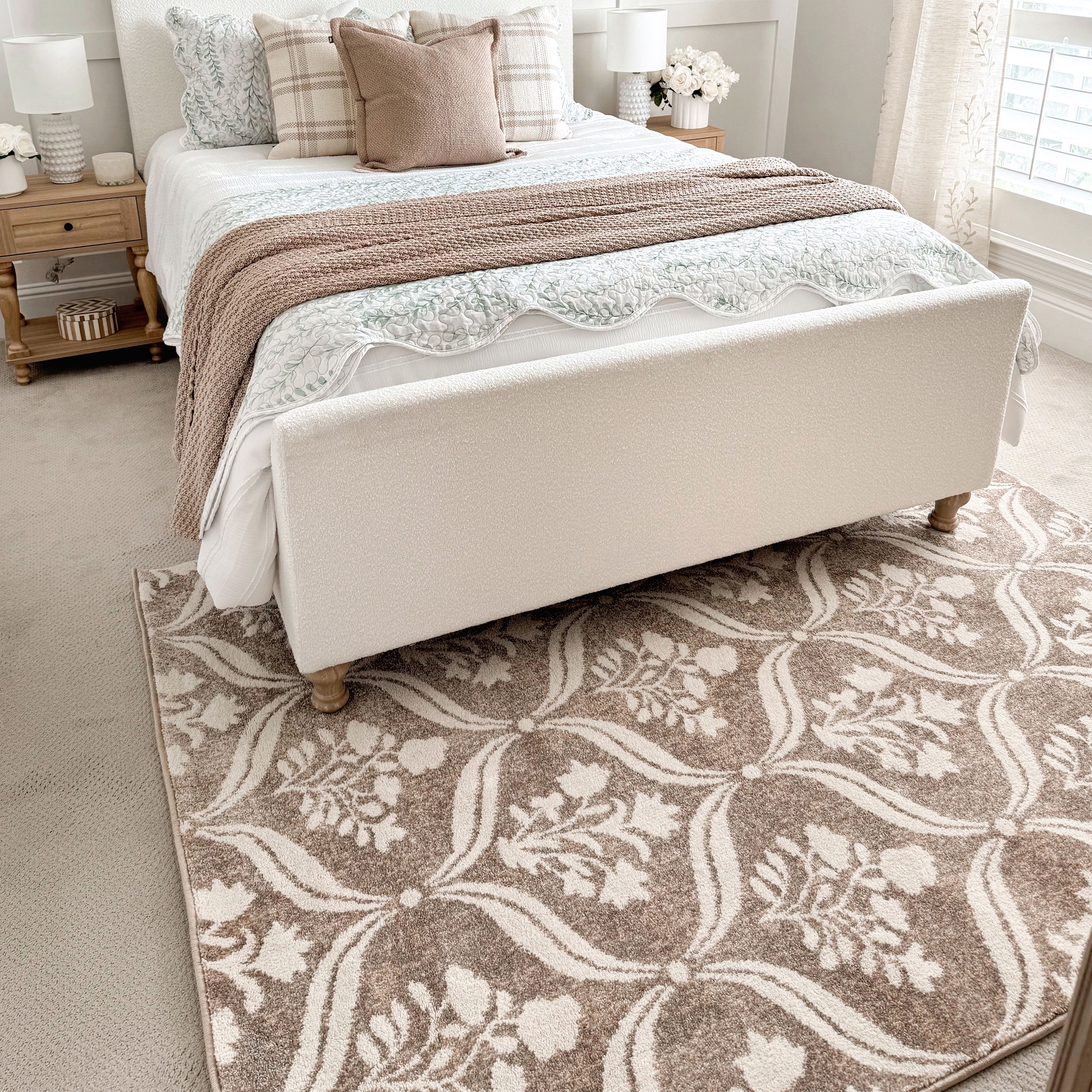 My Texas House Delaney Floral Indoor Washable 9 x 12 Area Rug