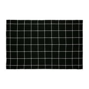 My Texas House Windowpane Black Layering Indoor/Outdoor Area Rug, 38" x 58"