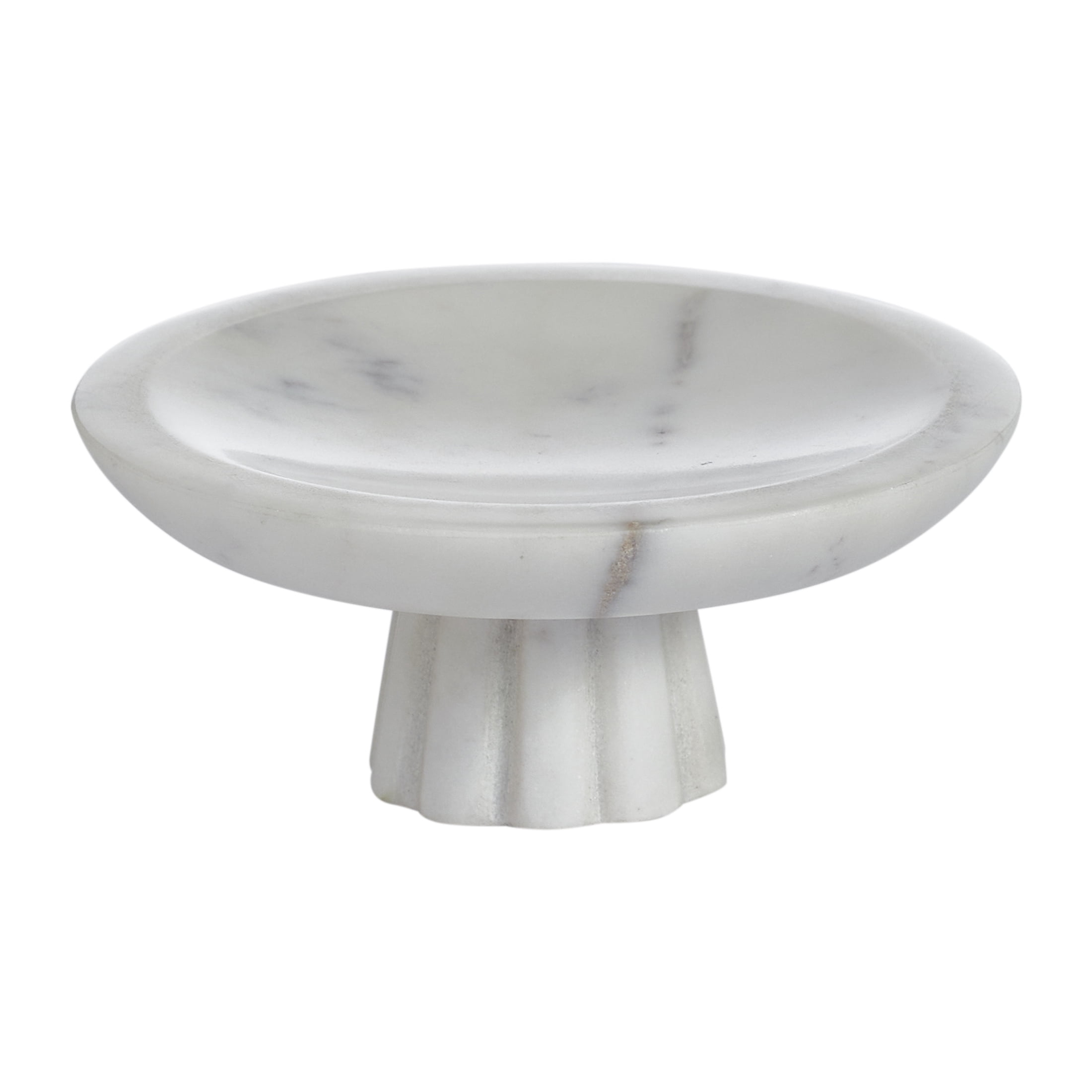 My Texas House Marble Trinket Tray, White/Grey, 5 in x 5 in x 2 in