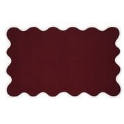 My Texas House Red Scallop Indoor/Outdoor Layering Rug, 24" x 38"