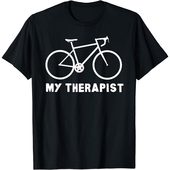 My Therapist Bicycle Funny Bike Riding Rider Cycling Gift T-Shirt