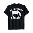 thumbnail image 1 of My Therapist Eats Hay Gift For Horseback Riders Horse T-Shirt All Size S-5Xl, 1 of 4