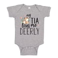 thumbnail image 1 of My Tia Loves Me Deerly Baby Bodysuit One Piece NB Athletic Heather, 1 of 3