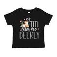 thumbnail image 1 of My Titi Loves Me Deerly Toddler T-Shirt 3T Black, 1 of 3