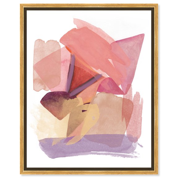My Today Makeup Canvas Pastel Boho Abstracts by Art Remedy, Gold Frame, 36" x 45"