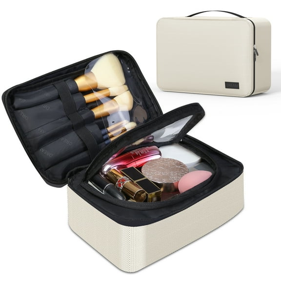 My Travel Dream Travel Makeup Bag for Women,Waterproof Leather Cosmetic Bag Portable Toiletry Bag,Travel Case,Cosmetic Organizer Tools