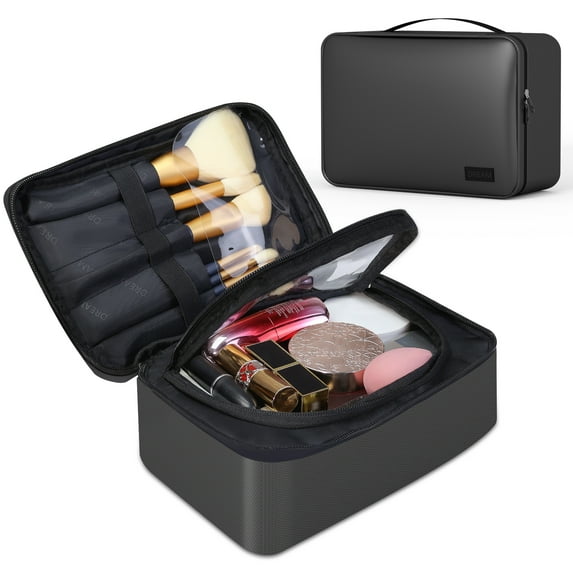 My Travel Dream Travel Makeup Bag for Women,Waterproof Leather Cosmetic Bag Portable Toiletry Bag,Travel Case,Cosmetic Organizer Tools