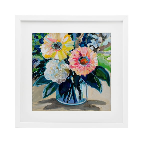 Stupell Industries My Treasure Bouquet White Framed Print Under Glass, design by Jeanette Vertentes, 16 x 16