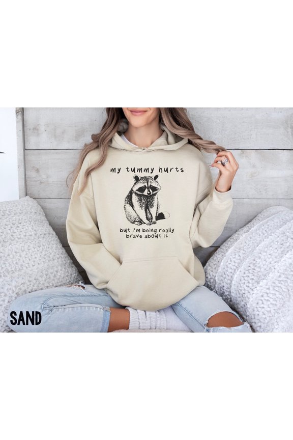 My Tummy Hurts But Im Being Really Brave About It, Meme Funny Meme s, Raccoon Funny Silly