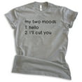 thumbnail image 1 of My Two Moods Shirt, Unisex Women's Men's Shirt, Moody Shirt, Attitude Shirt, Fierce Shirt, Dark Heather Gray, X-Small, 1 of 6