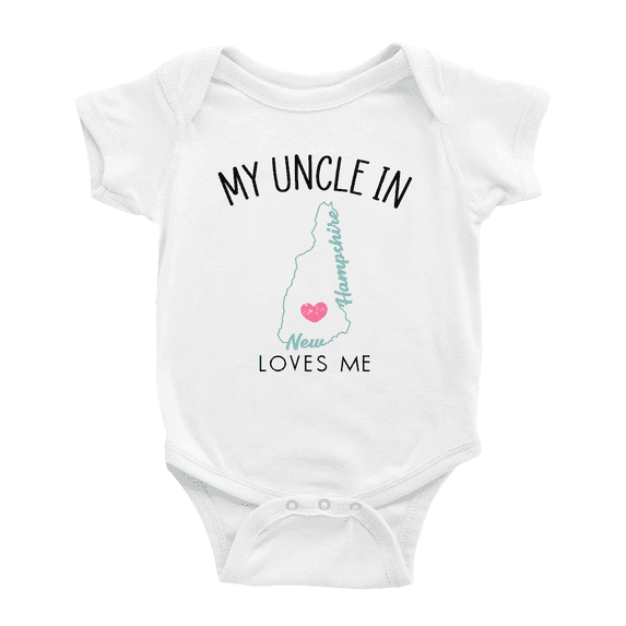 My Uncle In New Hampshire Loves Me Baby Romper Boy Girl Clothing 3-6 Months