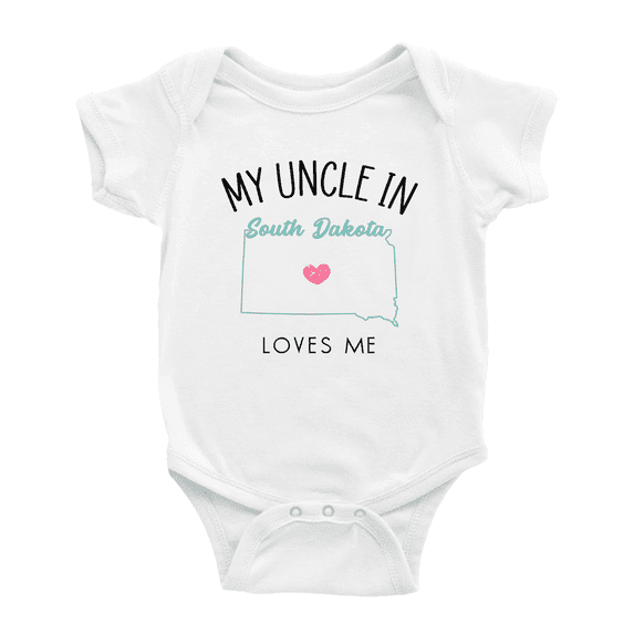 My Uncle In South Dakota Loves Me Baby Romper Boy Girl Clothing 6-12 Months
