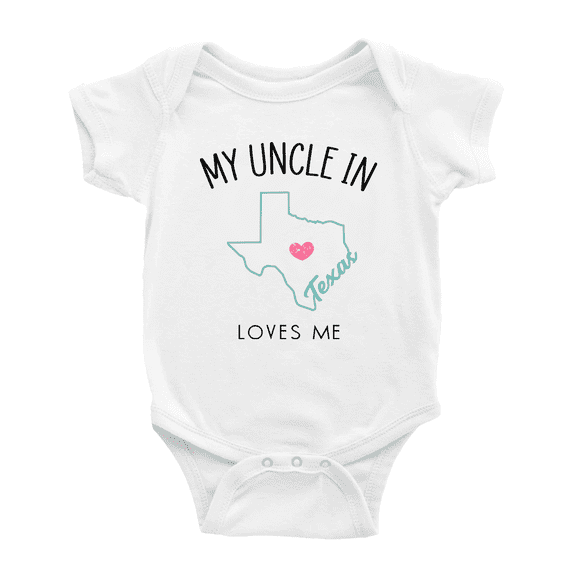 My Uncle In Texas Loves Me Baby Romper Boy Girl Clothing 0-3 Months