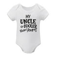 thumbnail image 1 of My Uncle Is Cooler Than Yours – Funny Baby Bodysuit Gift for Nephew Or Niece, Cute Infant One-Piece Romper White-style 24months, 1 of 7
