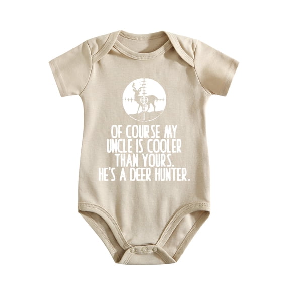 My Uncle Is Cooler Than Yours Funny Cute One-Piece Baby Bodysuit Light Apricot-style 9-12M