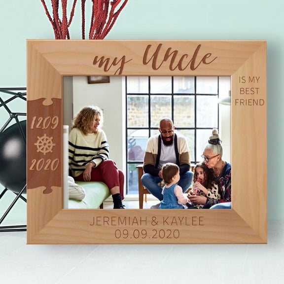 My Uncle Is My Best Friend Personalized Wooden Frame-10" x 8" Brown Horizontal