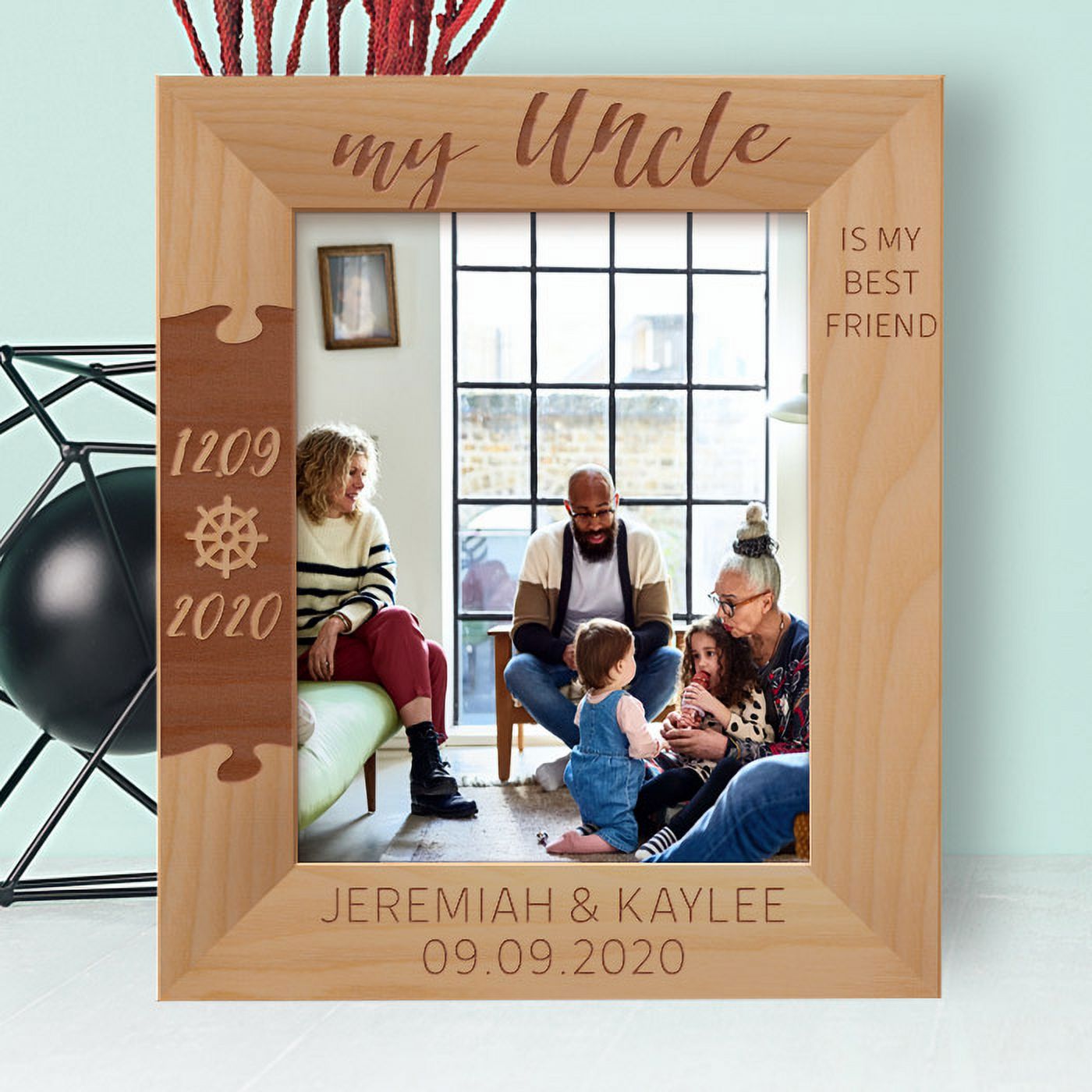My Uncle Is My Best Friend Personalized Wooden Frame 8" x 10" Brown