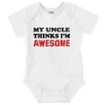 thumbnail image 1 of My Uncle Thinks Im Awesome Romper Boys or Girls Infant Baby Brisco Brands 24M, 1 of 7