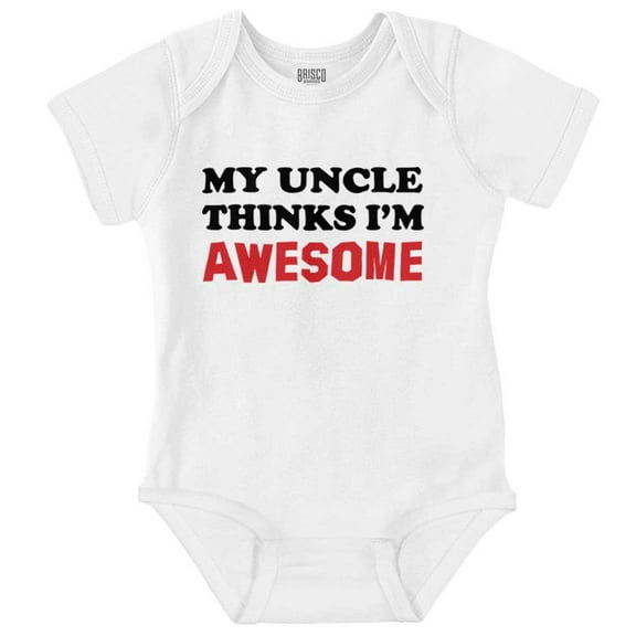 My Uncle Thinks Im Awesome Romper Boys or Girls Infant Baby Brisco Brands 24M